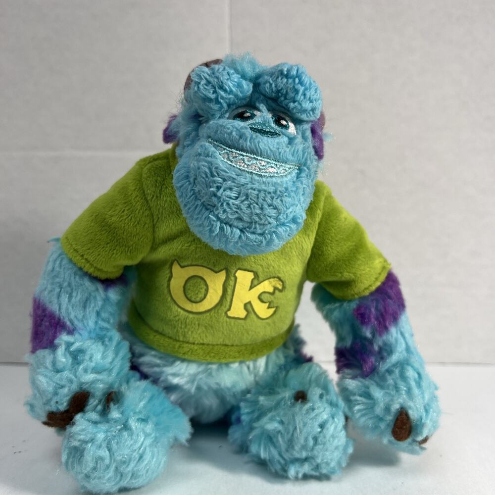 Disney Pixar Monsters Inc Sully Plush 8" OK Shirt Oozma Kappa Stuffed Animal Toy